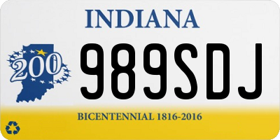 IN license plate 989SDJ