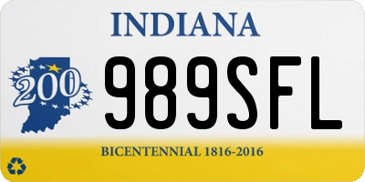 IN license plate 989SFL