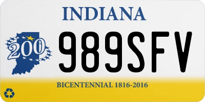 IN license plate 989SFV