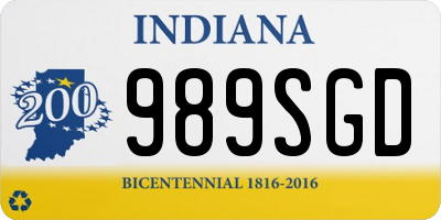 IN license plate 989SGD