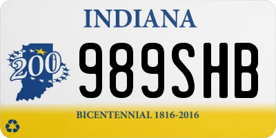 IN license plate 989SHB