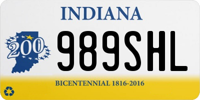 IN license plate 989SHL