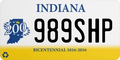 IN license plate 989SHP