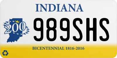 IN license plate 989SHS