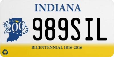 IN license plate 989SIL