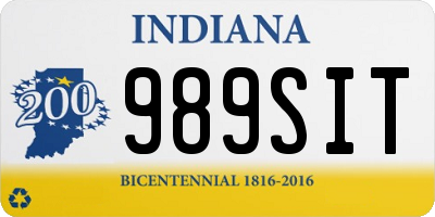 IN license plate 989SIT
