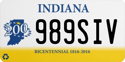 IN license plate 989SIV