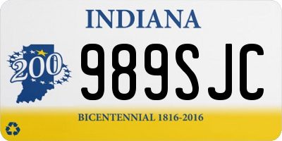 IN license plate 989SJC