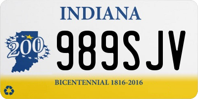 IN license plate 989SJV