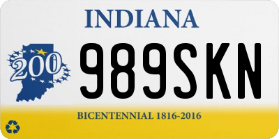 IN license plate 989SKN