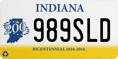 IN license plate 989SLD