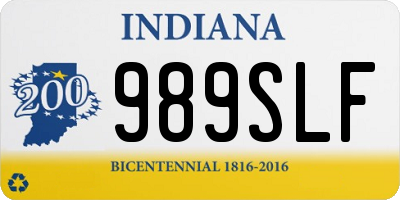 IN license plate 989SLF