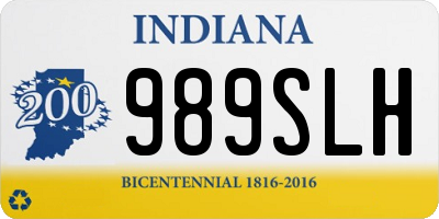 IN license plate 989SLH