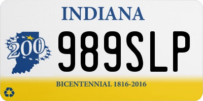 IN license plate 989SLP