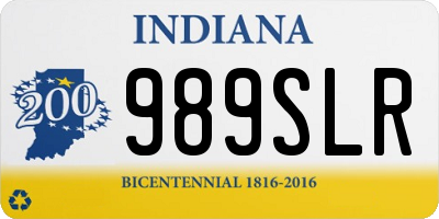 IN license plate 989SLR