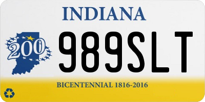 IN license plate 989SLT