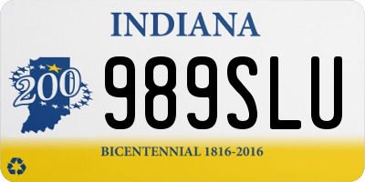 IN license plate 989SLU