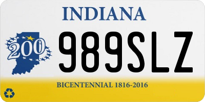 IN license plate 989SLZ