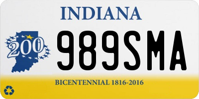 IN license plate 989SMA