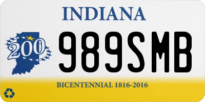 IN license plate 989SMB