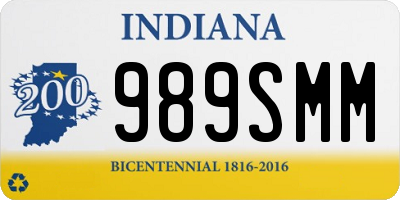 IN license plate 989SMM