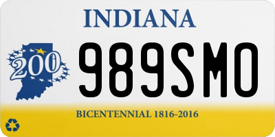 IN license plate 989SMO