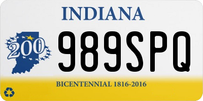 IN license plate 989SPQ