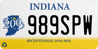 IN license plate 989SPW