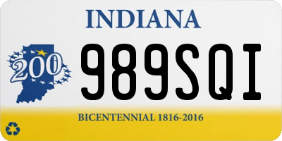 IN license plate 989SQI