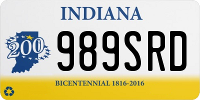 IN license plate 989SRD