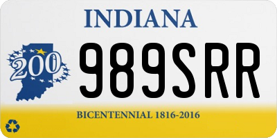 IN license plate 989SRR