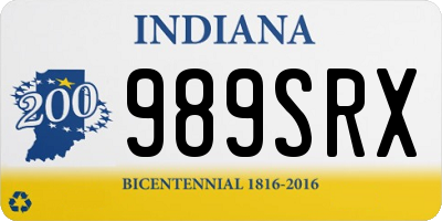 IN license plate 989SRX