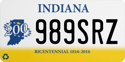 IN license plate 989SRZ