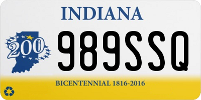 IN license plate 989SSQ