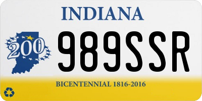 IN license plate 989SSR