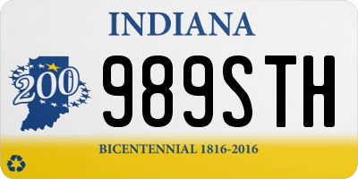 IN license plate 989STH