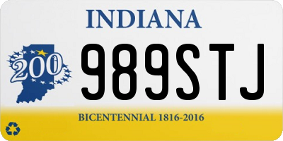 IN license plate 989STJ