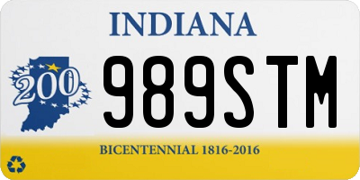 IN license plate 989STM