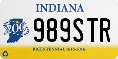 IN license plate 989STR