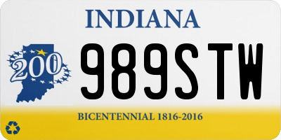 IN license plate 989STW