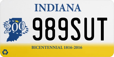 IN license plate 989SUT