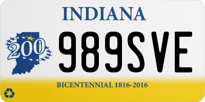 IN license plate 989SVE