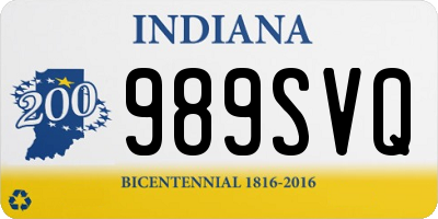 IN license plate 989SVQ