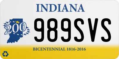 IN license plate 989SVS