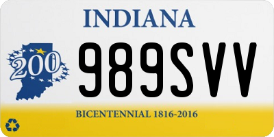 IN license plate 989SVV