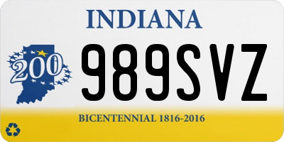 IN license plate 989SVZ