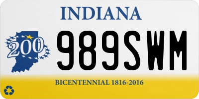 IN license plate 989SWM