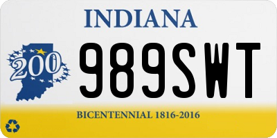 IN license plate 989SWT