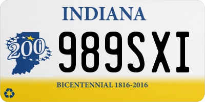 IN license plate 989SXI