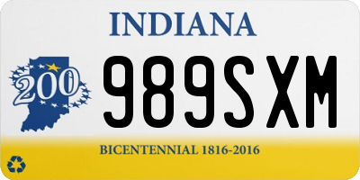 IN license plate 989SXM